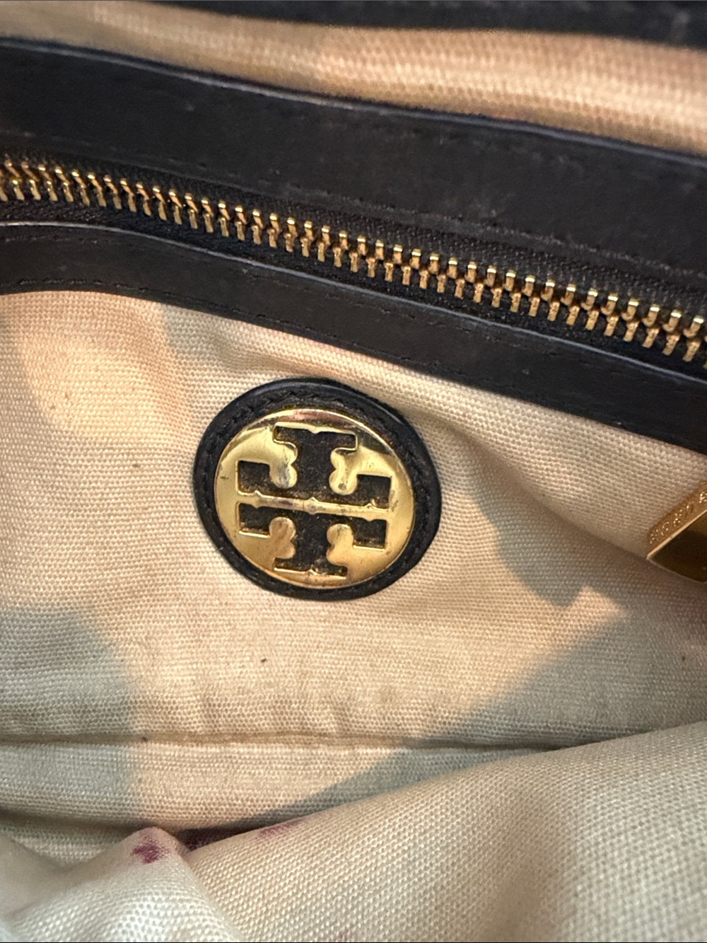 Tory Burch Black Leather Crossbody with Gold-Tone Logo and Chain - C39-182 - Picture 8 of 14
